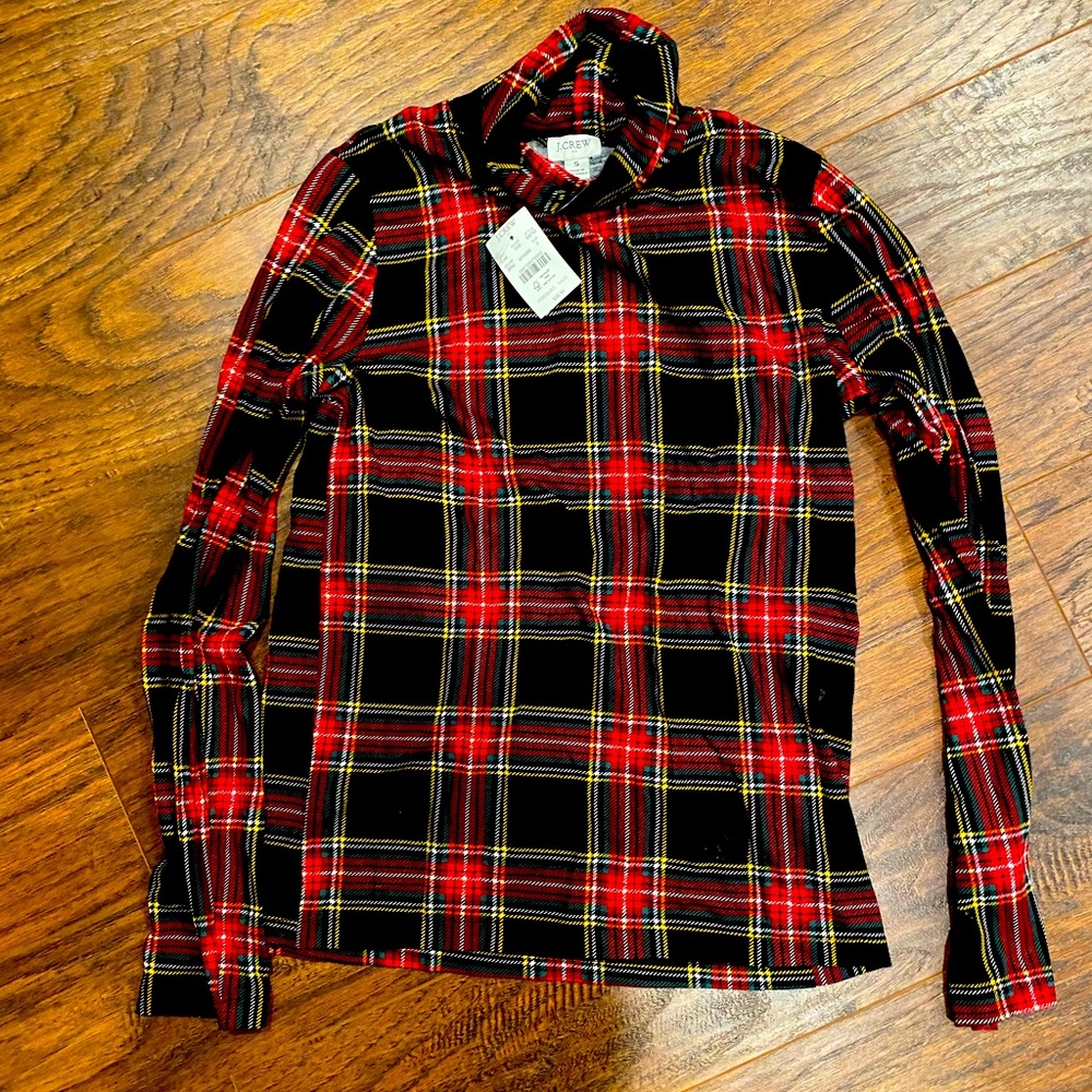 Plaid turtleneck J.Crew new with tags